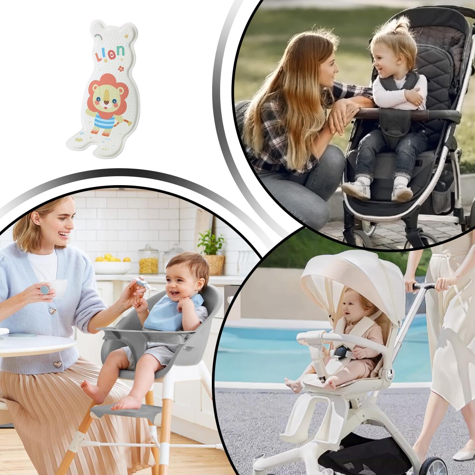 Almohadilla refrescante para sillita de coche,Forro de asiento infantil transpirable con efecto frío | Cojín refrescante | De Viaje, Playa, Camping, Parque, Exterior, Moisés, Silla