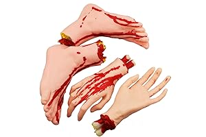Repulsively Realistic Severed Foot & Hand Props for a Spine-chilling Halloween