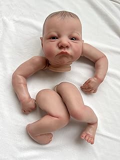 Anano Reborn Baby Doll Kit DIY Reborn Levi Kits Already Painted 19 Inches Silicone Vinyl Babies Reborn Sleeping Doll DIY Kit Realistic Baby Kit Silicone Kit for Kids Age 3+