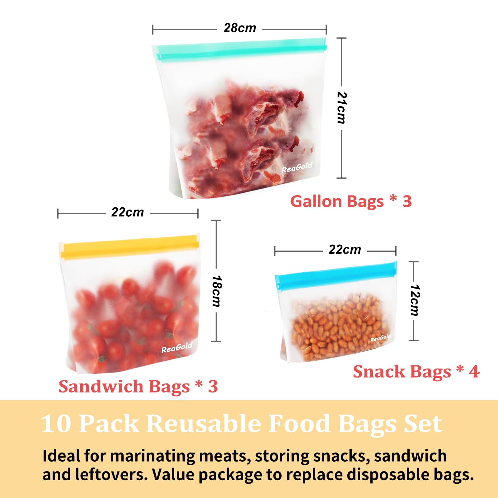 ZDNT 30 Pièces Sac Congelation Reutilisable,Sacs De Congélation