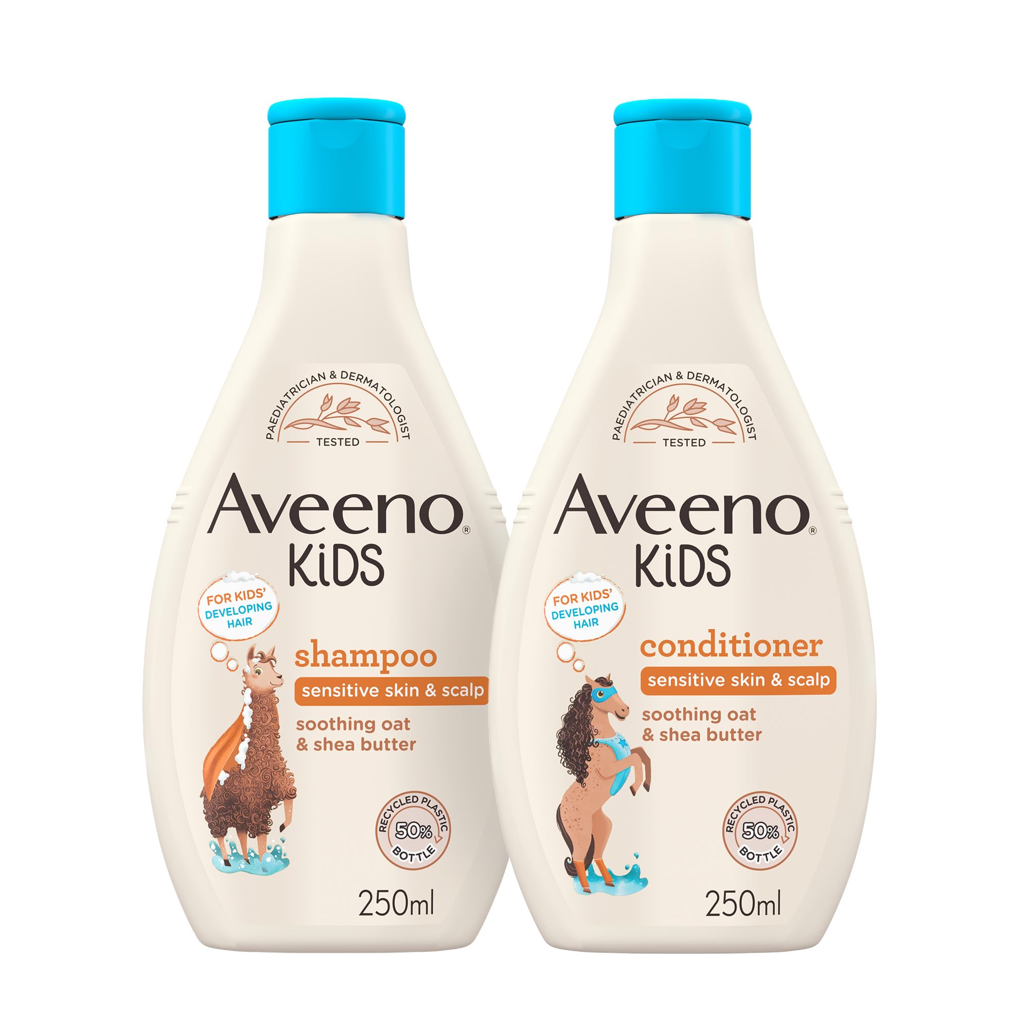 AVEENO® Kids Haircare Bundle, 250ml | Enriched with Soothing Oat & Shea Butter | Developed for Kids’ Developing Skin & Hair | Childrens Toiletries Sets