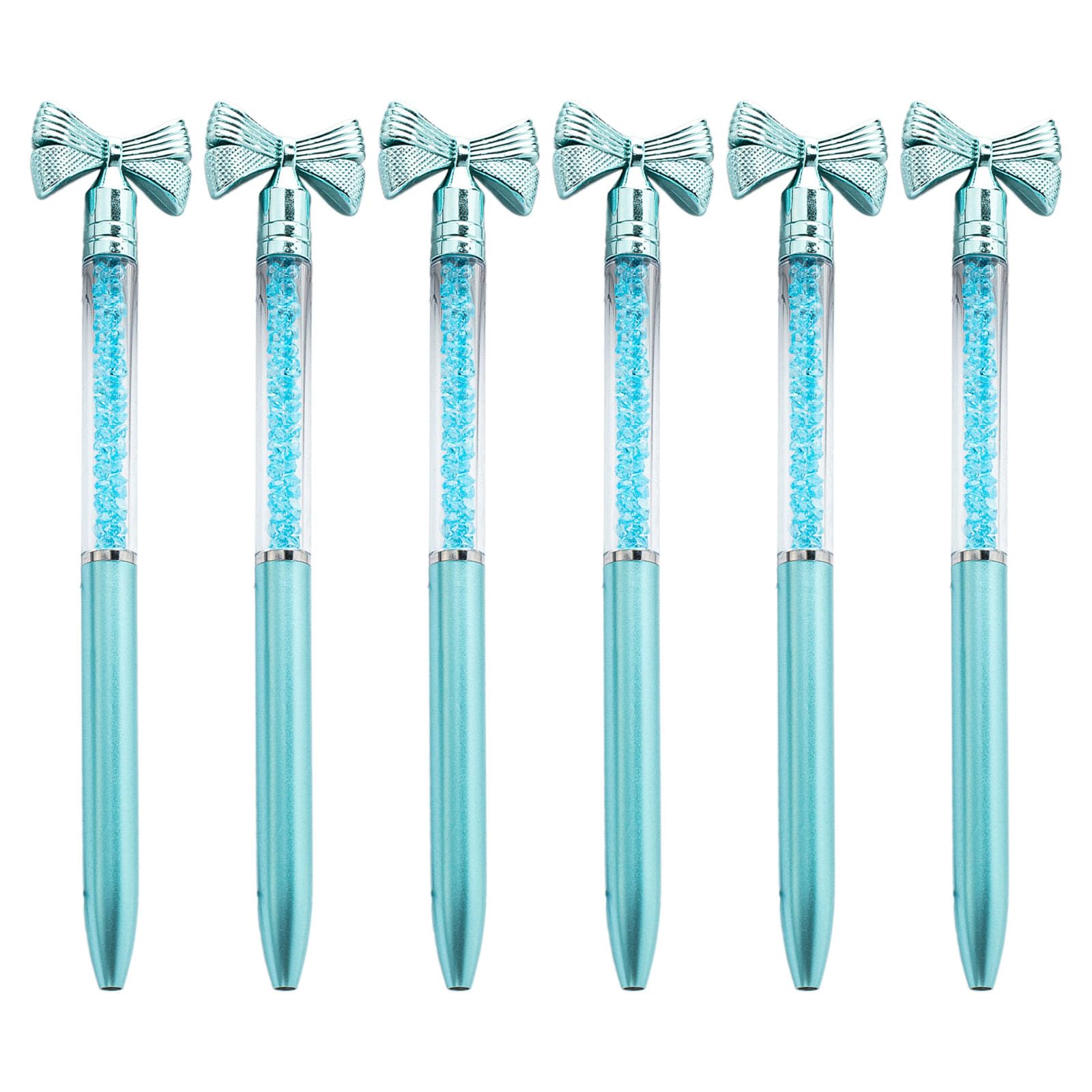 Maxtonser 6Pcs Crystal Bead Ballpoint Pen Bow Ballpoint Pen Pen Smooth to Write Guest Sign In Pen for Hotel Reception