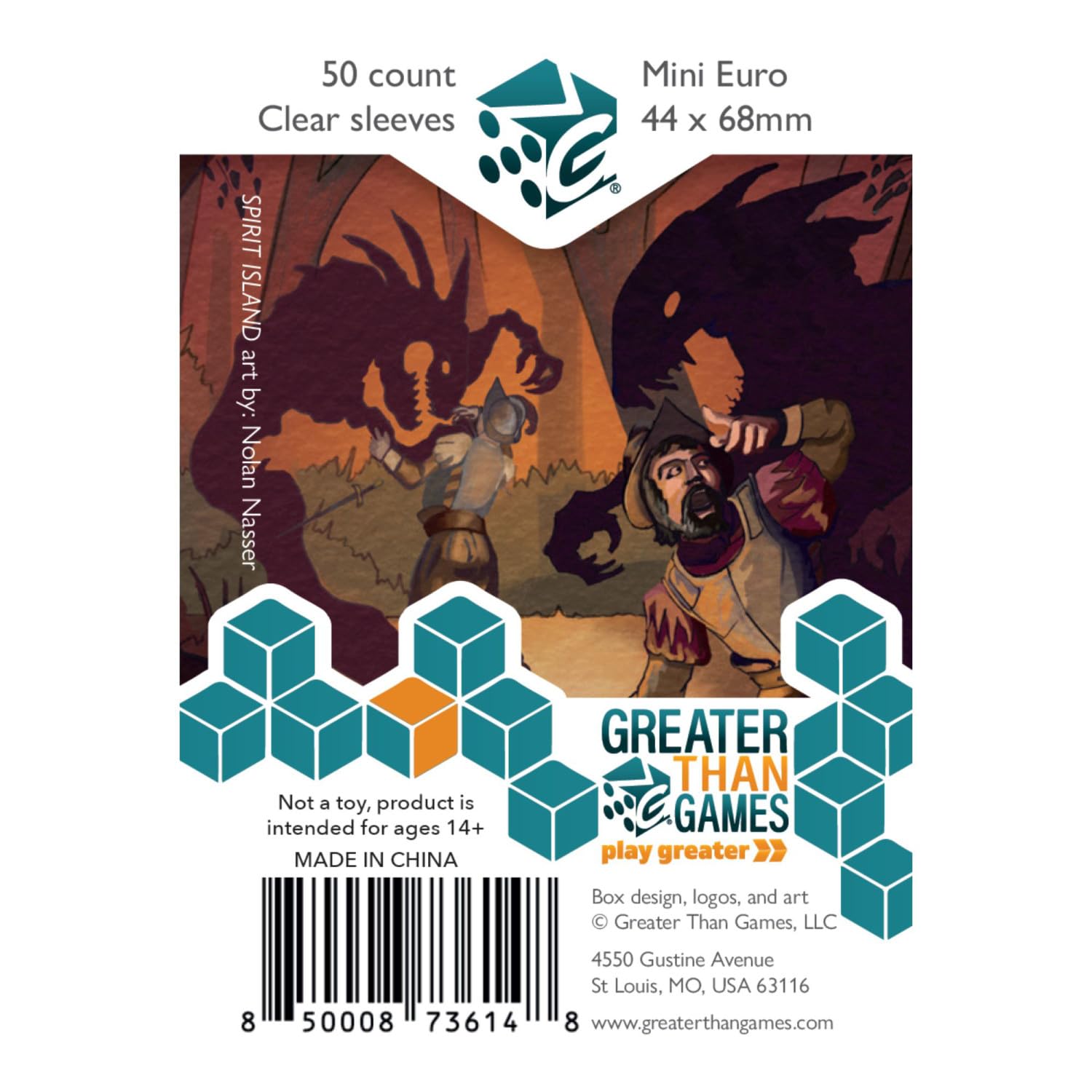 Greater Than Games: Card Sleeves: Mini Euro Size