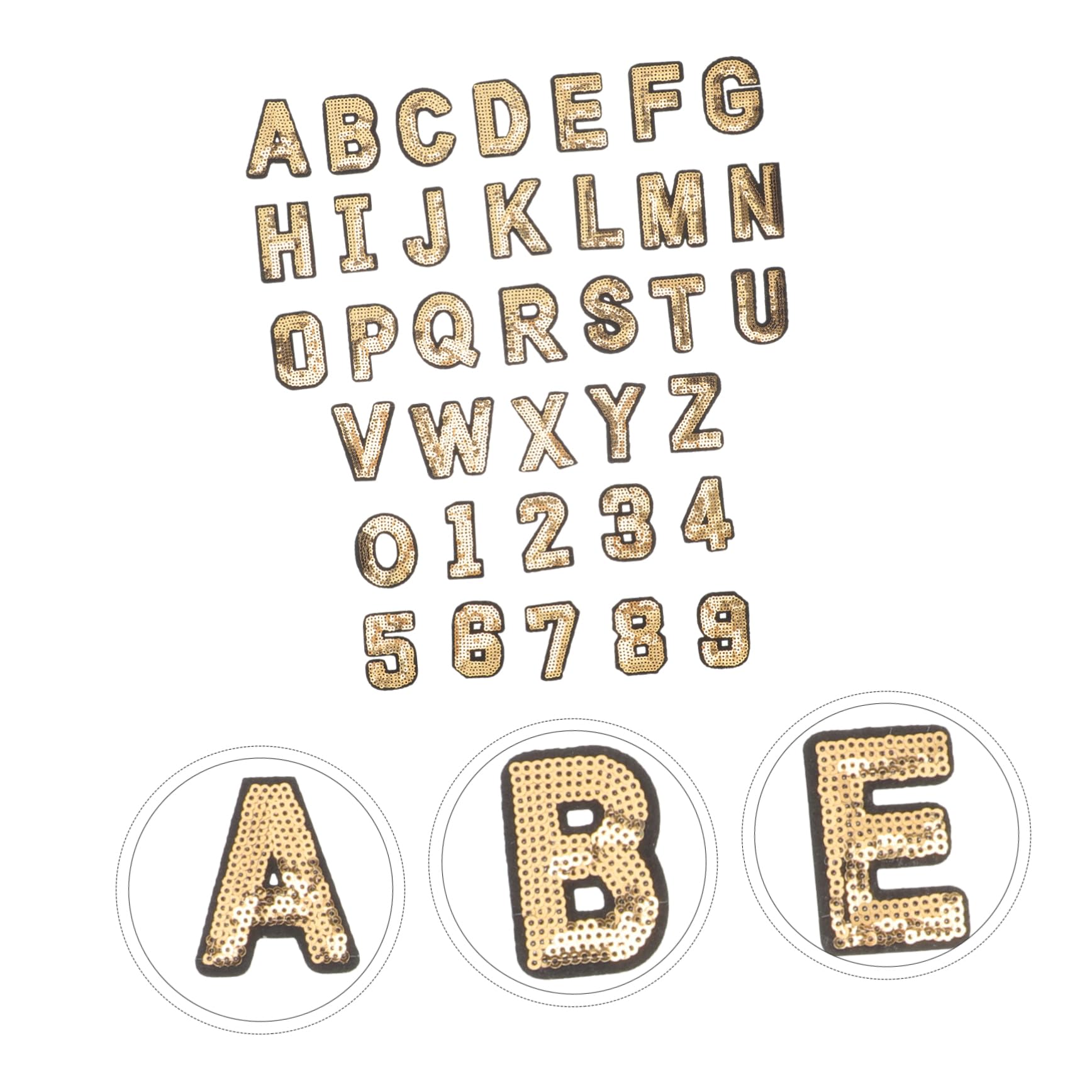 Angoily 2 Set Toppe Ricamate Applique Stile Alphabet Con Colle Termoadesive Per Decorare Abbigliamento E Progetti Fai Da Te 36 Pezzi*2