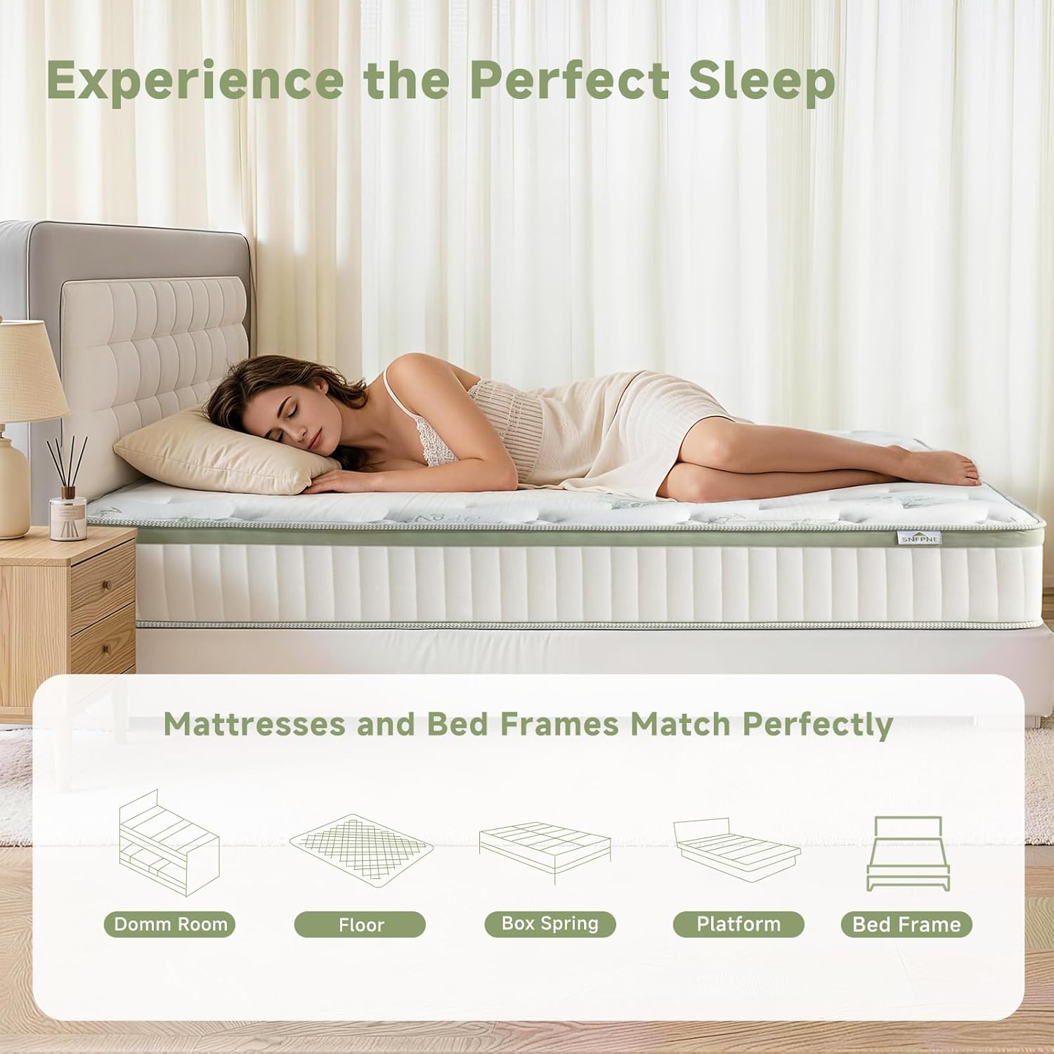 Queen Size Mattress,14 Inch Queen Mattress in a Box,Memory Foam Hybrid Mattress,with Individual Pocket Spring - Pressure Relief, Motion Isolation, Cool Sleep, CertiPUR-US Certified, 80''L x 60''W - Image 6