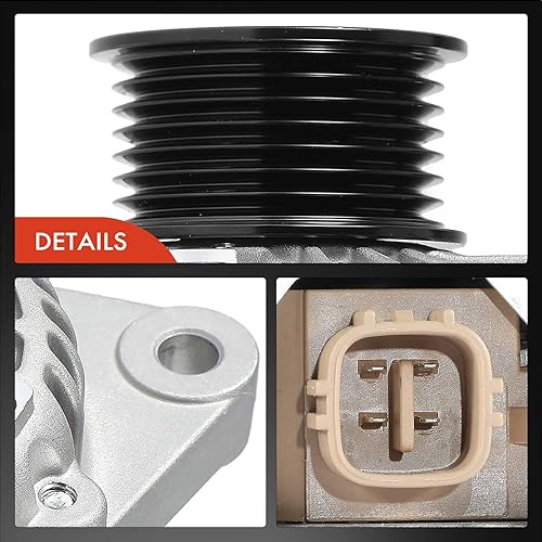 Miniatura 8 de A-Premium Alternador compatible con Toyota Tacoma 2005-2006, 2.7L, 12V 80A polea de 7 ranuras en el sentido de las agujas del reloj, reemplazo #