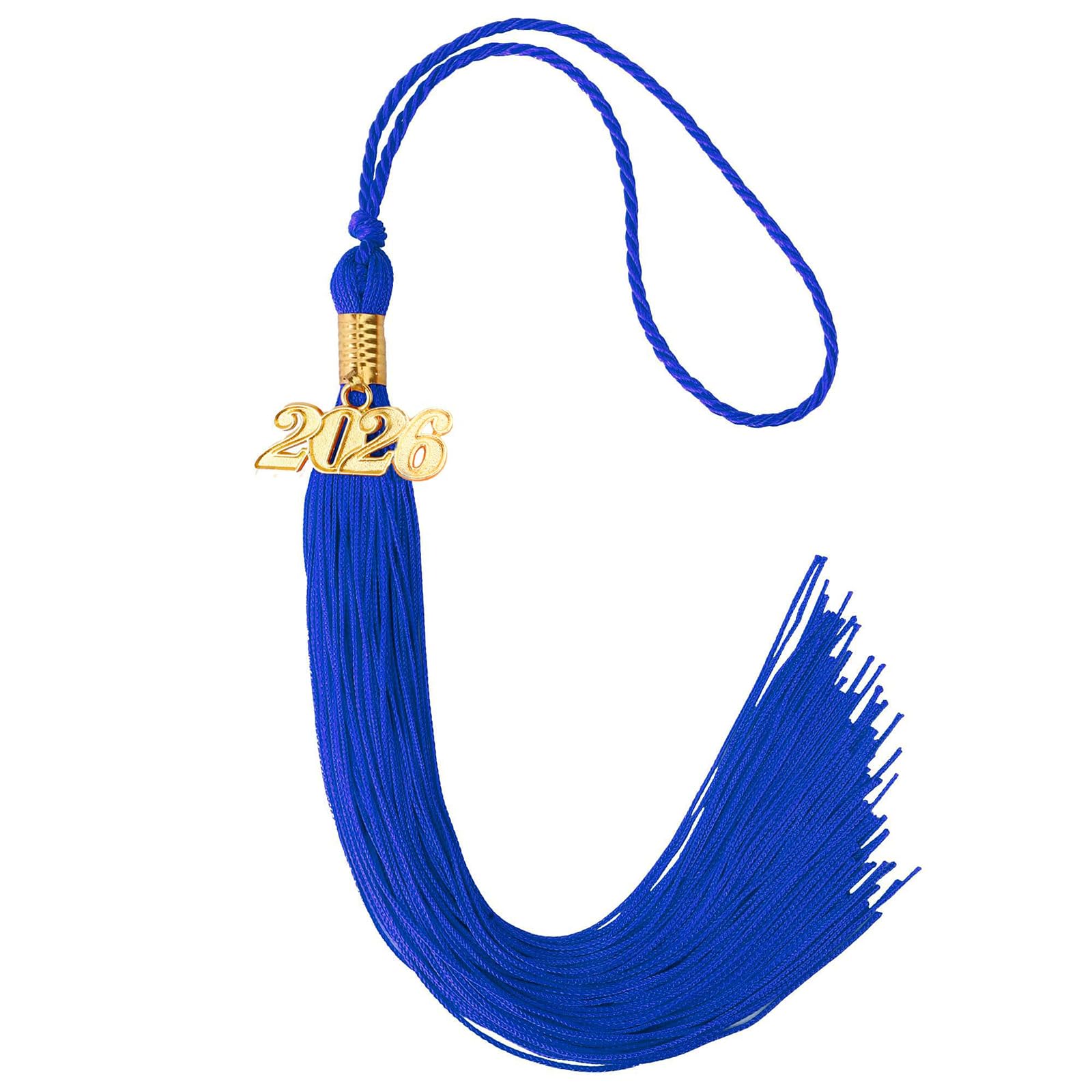 CRFFZ Class of 2026 Graduation Tassels Ornament with Year Charm for Academic Gowns Caps Bachelor Robe Ceremonies Artificial Silk