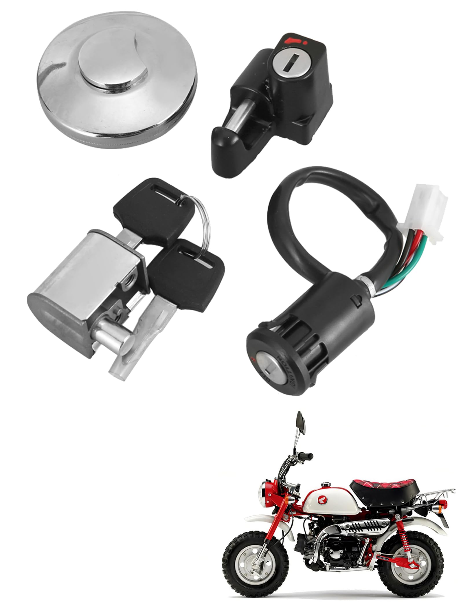 Amazon | CYMOTO キー シリンダー メイン キー セット ホンダ モンキー 