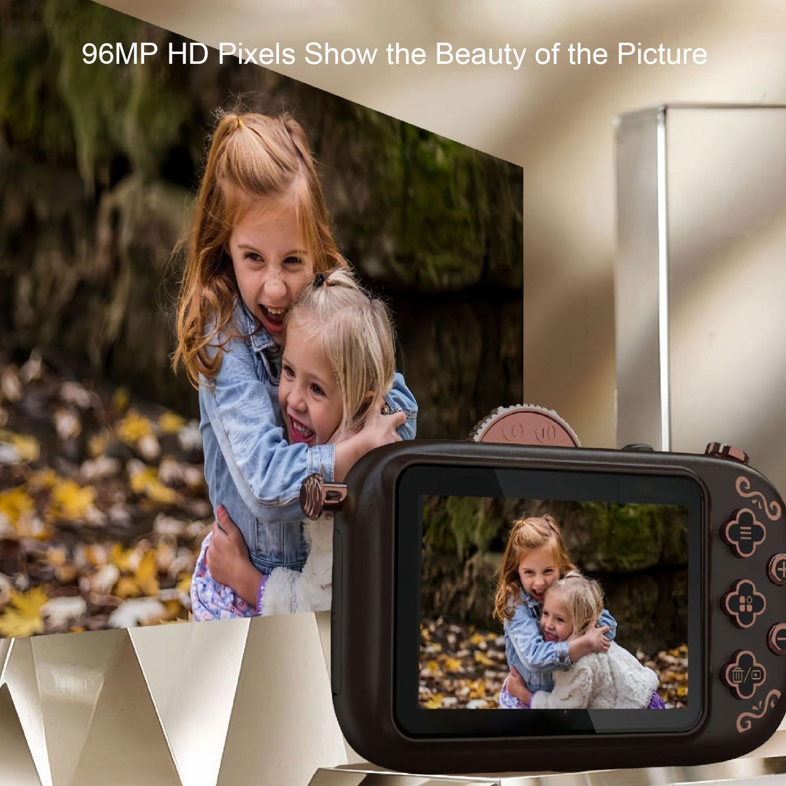 Appareil Photo Numérique 96MP 5K avec Zoom 50X, écran 3,5 Pouces, Nocturne, connectivité WiFi, Batterie 2500 MAh pour Les Voyages, Suivi de la Faune