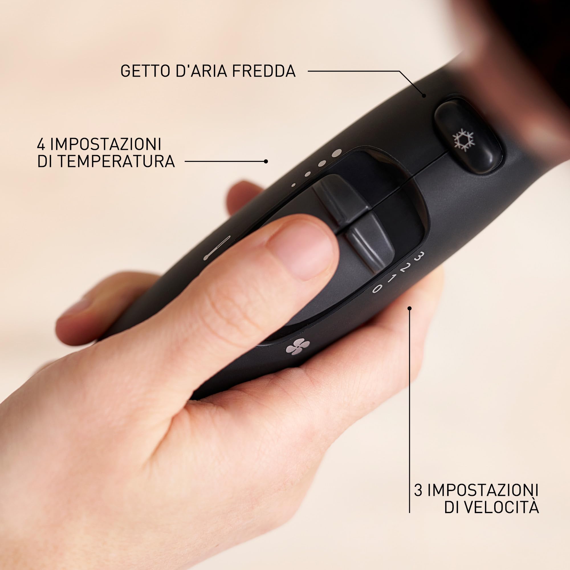 Panasonic EH-NA63CN825 Asciugacapelli Professionale 2000 W, Tecnologia Idratante Nanoe, Riduce le Doppie Punte e l'Effetto Crespo, Asciugatura Delicata, Nero e Rose Gold