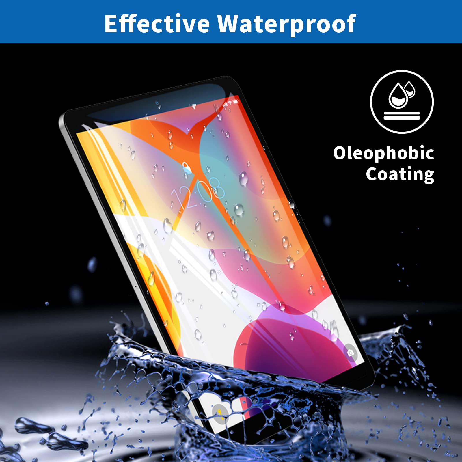 Whioltl Folia ochronna na ekran do iPada (9,7 cala, model 2018/2017, 6. / 5. generacji), iPad Air 1, iPad Air 2, iPad Pro 9,7 cala, 99,99% HD przejrzystość szkło hartowane osłona przyjazna dla skóry, odporna na zarysowania, olejoodporna