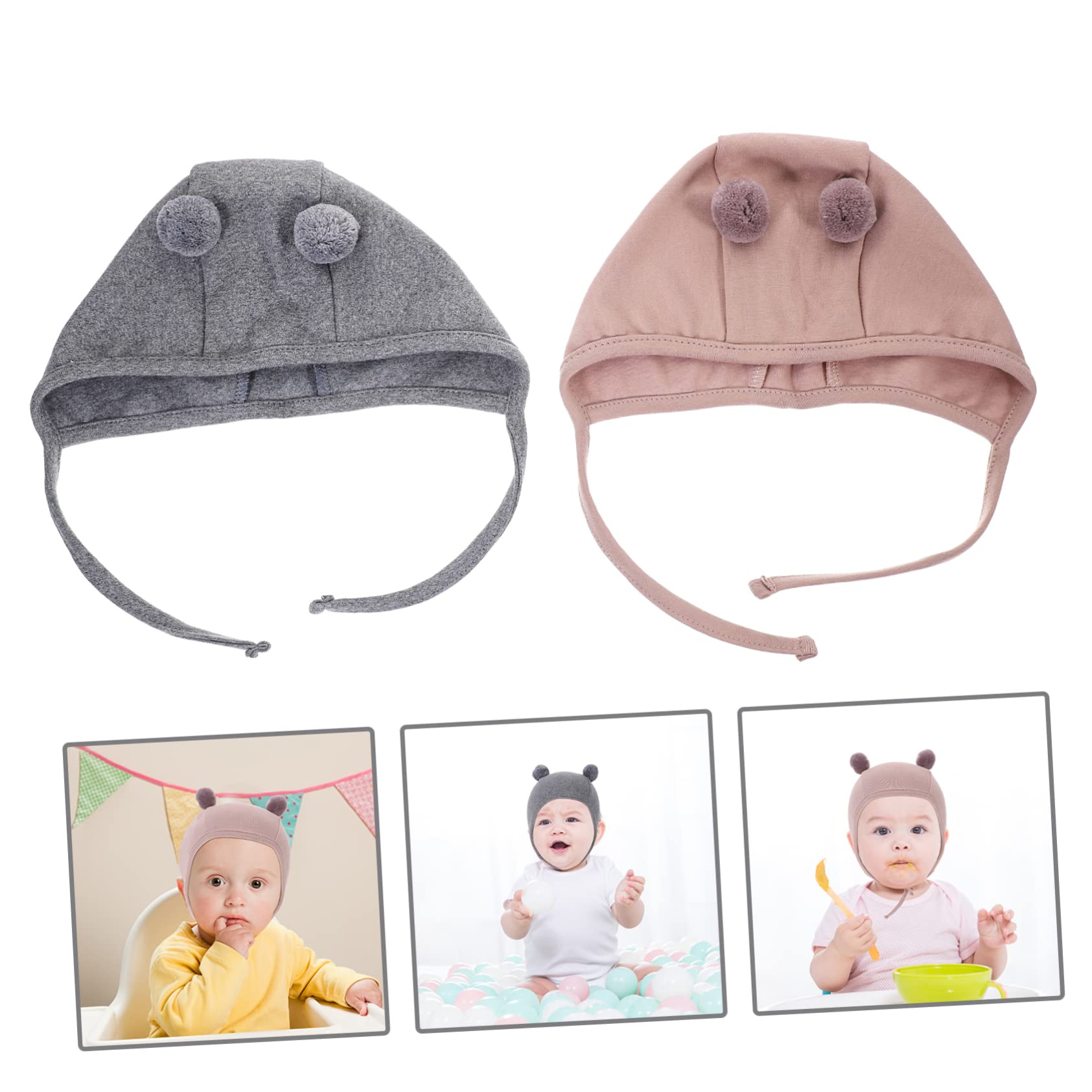 Abaodam 6 Pz Cappello da Bambino Cappello Termico riscaldante Cappellino neonata Infante Primavera e Autunno Copricapo Tappo del Pneumatico di Cotone Neonato
