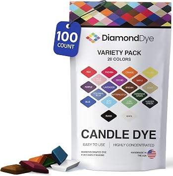 Candle Dye Chips Variety Pack, 20 Colors, Soy & Paraffin Candle Making