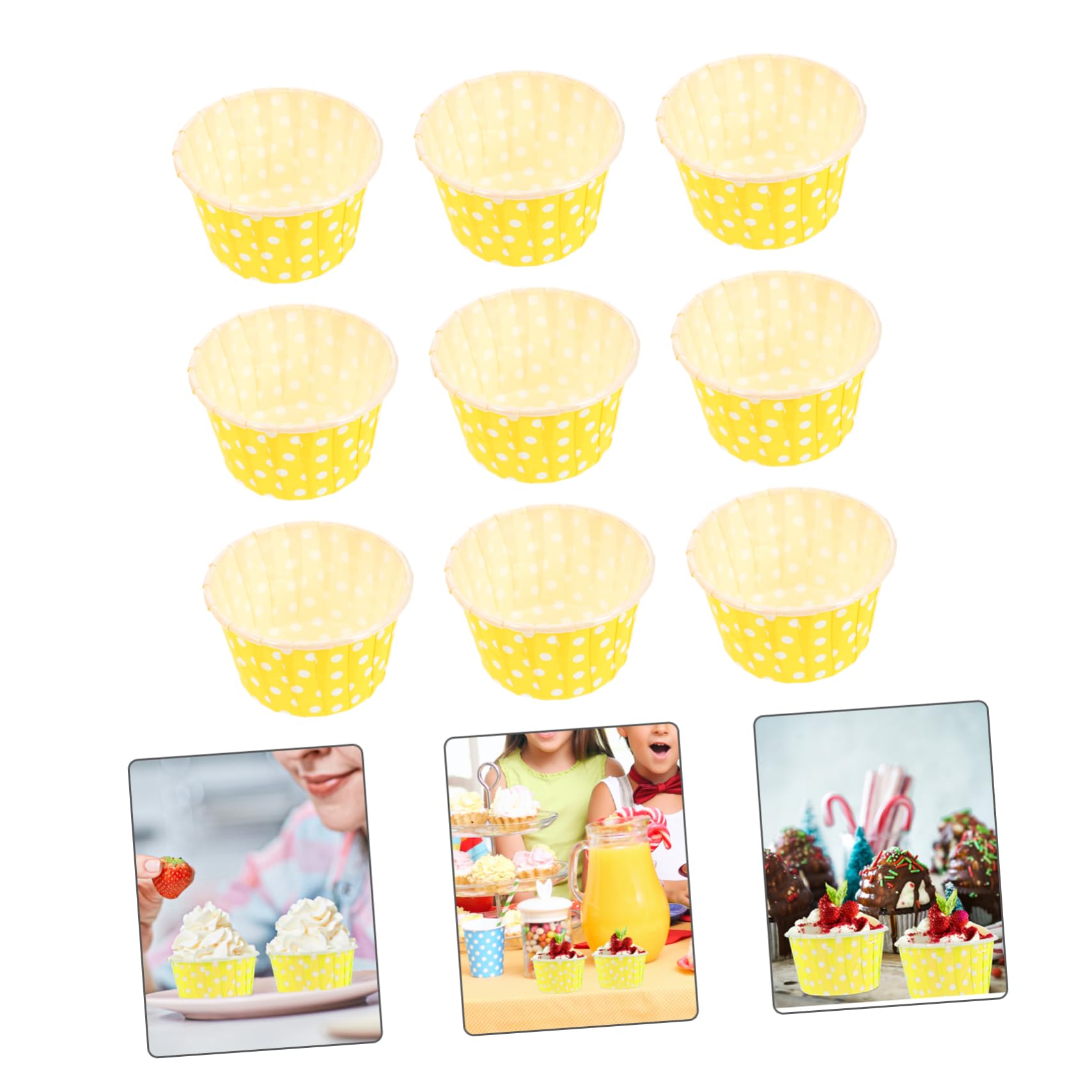 100 Pirottini Per Muffin A Pois - Carta Alimentare Per Cupcake Festivi (Rosa E Blu)