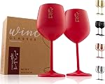 Gusto Nostro Crystal Wine Glasses Set of 4, 22 Oz Long Stem Modern Wine Glasses for White and Red Wine, Dishwasher Safe, Fancy, Elegant, Large and Tall Wine Glass for Wedding Christmas Anniversary