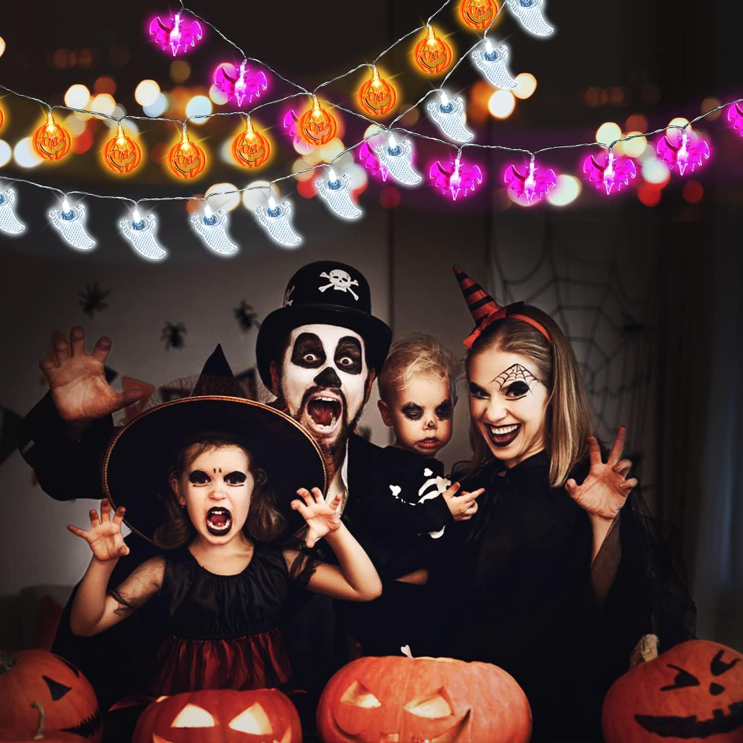 BQYPOWER Halloween String Lights Halloween Decorations (3 Pack)