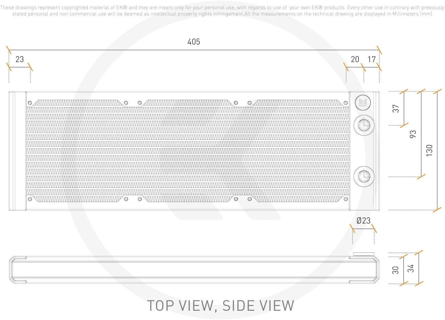 EKWB EK-Quantum Surface S360 Radiator, Triple, Black, 2-Pack