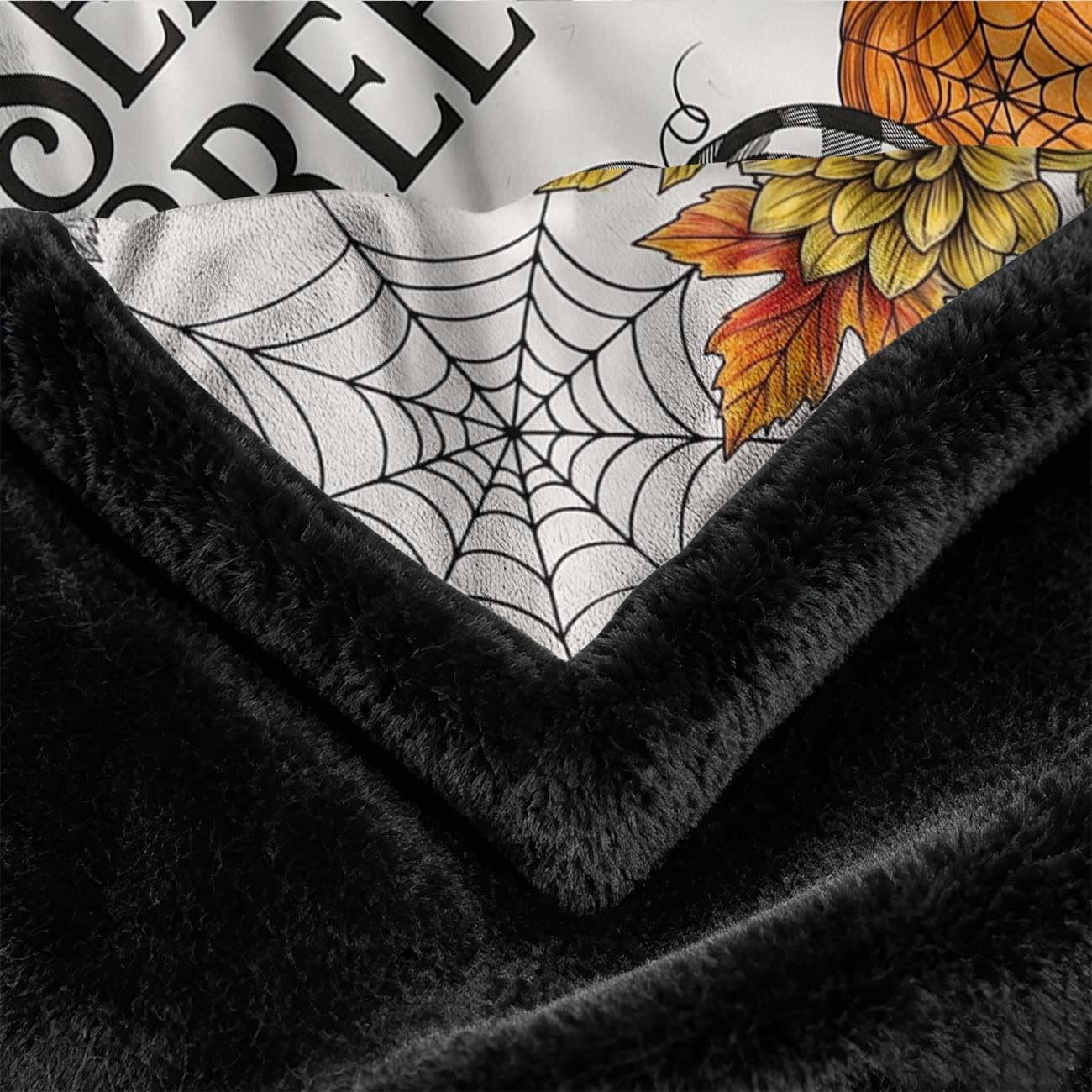 Color Your Seasonal Greetings Blanket Kit, DIY Fall Halloween Pumpkin Coloring Fleece Throw with 24 Fabric Markers, Arts & Crafts Gift for Kids Teens Adults (DIY Pumpkin)