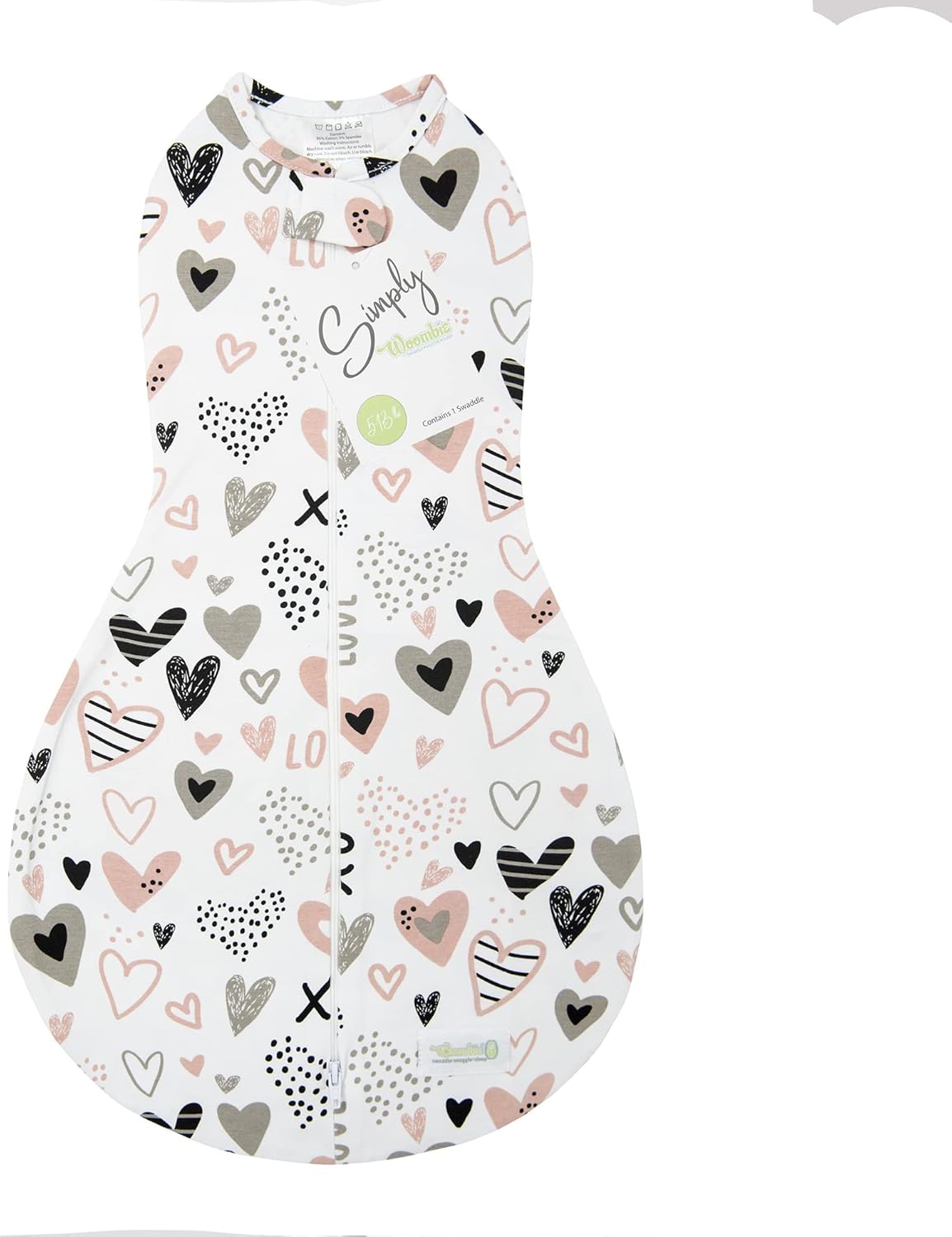 Woombie Simply Baby Swaddling Blanket I Soothing, Cotton