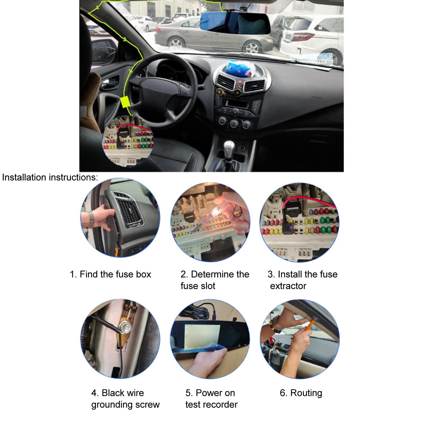 Kit Cavi Rigidi Per Dash Cam YYQTGG – Alimentazione Continua 12V-28V A 5V, Protezione Da Sovraccarico