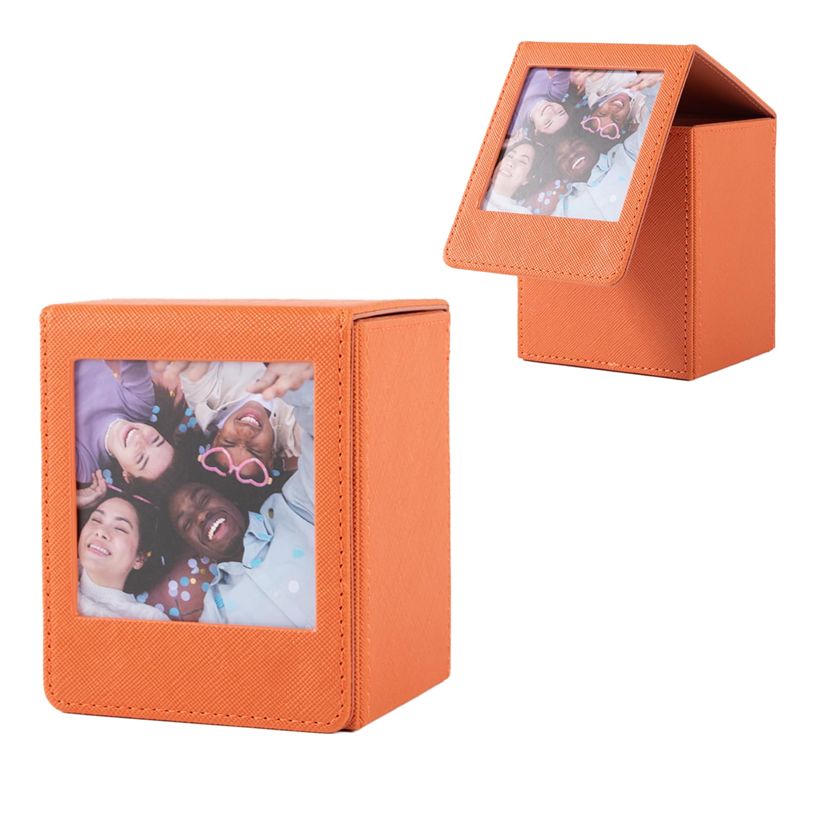 Étui de Rangement pour Films Instax Square, pour Support Photo Instax Square - Boîte Photo pour Fujifilm Instax Square (86x72mm) SQ1 SQ20 SQ40 SQ10 SQ6 SP-3 - Marron