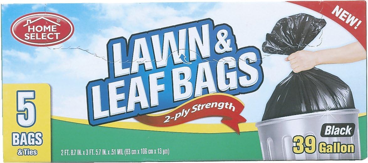 Lawn and Leaf Trash Bag 39 Gallon 5 count (Pack Of 12)