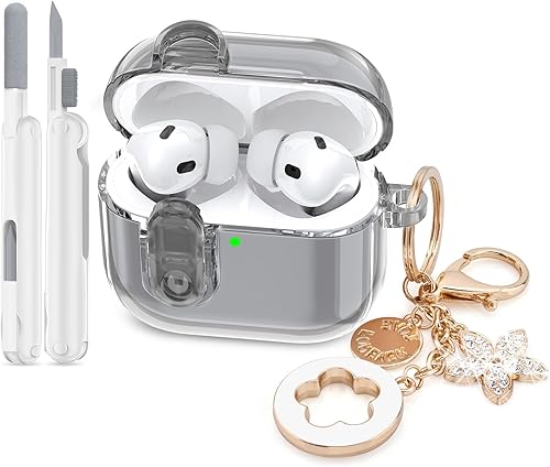 Miniatura 23 de Funda VISOOM 2025 transparente para Airpods iPods 4 con cierre de seguridad, funda para Airpod iPod 4 suave para Air Pods iPods de 4ª generación con