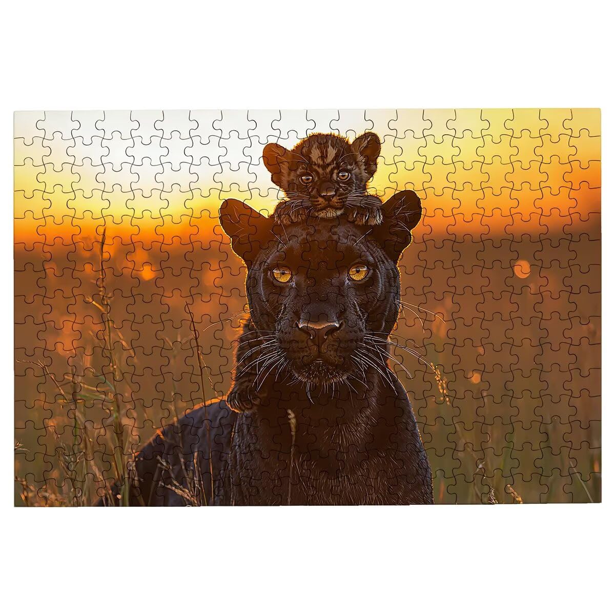 Puzzle 3000 sztuk Leopard, Puzzle dla dorosłych zwierząt, drewniane puzzle z wykwintnym opakowaniem, klasyczne puzzle edukacyjne dla dorosłych i całej rodziny, jako prezent dla mężczyzn, wystrój domu