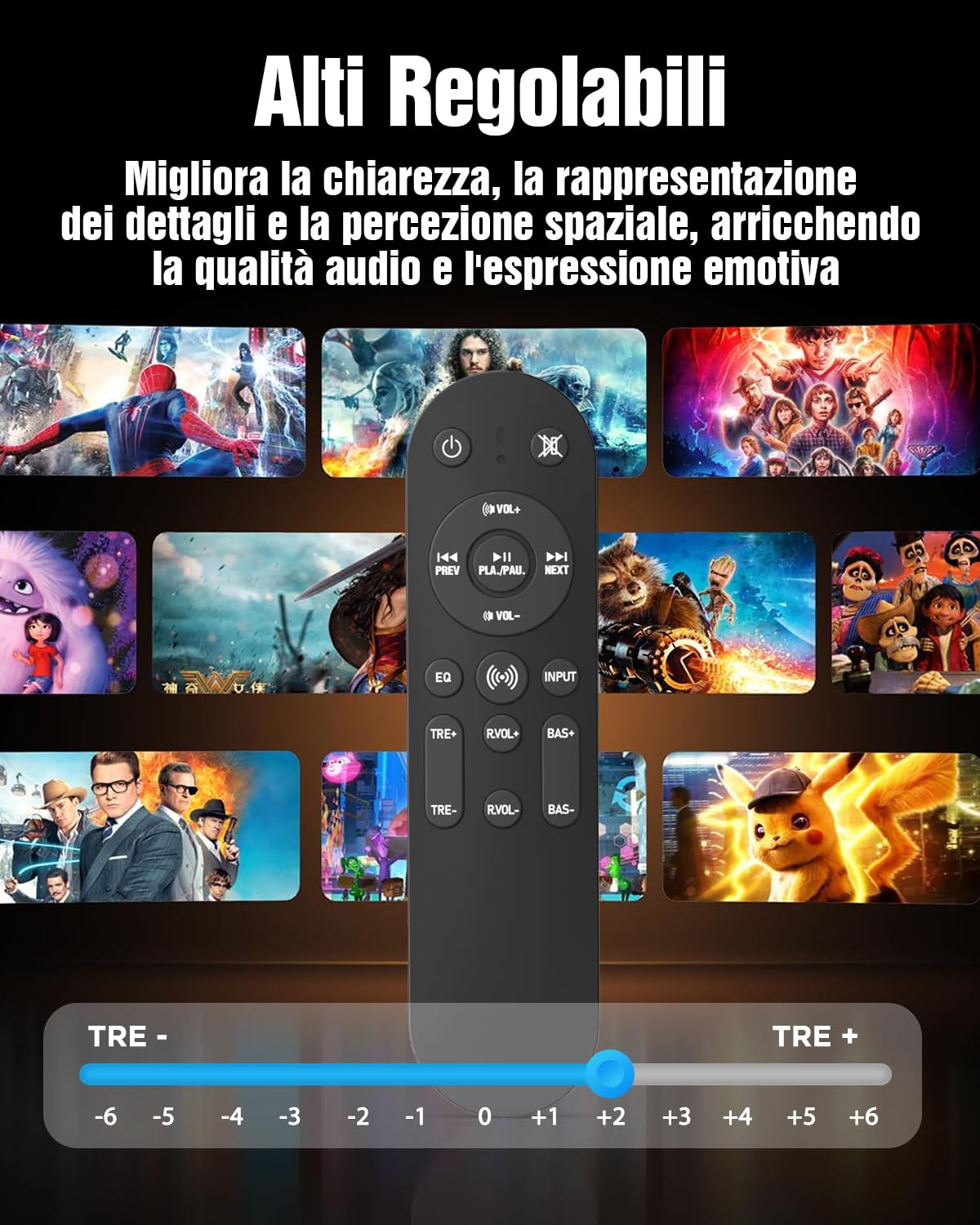 Hiwill 5.1CH Soundbar for TV, Dolby Atmos Surround Home Theatre Casse, 2 Altoparlanti Surround Cablati, Sound Bar Bluetooth per PC con Subwoofer da 5.25'', 380W Potenza di Picco, eARC/OPT, 2025