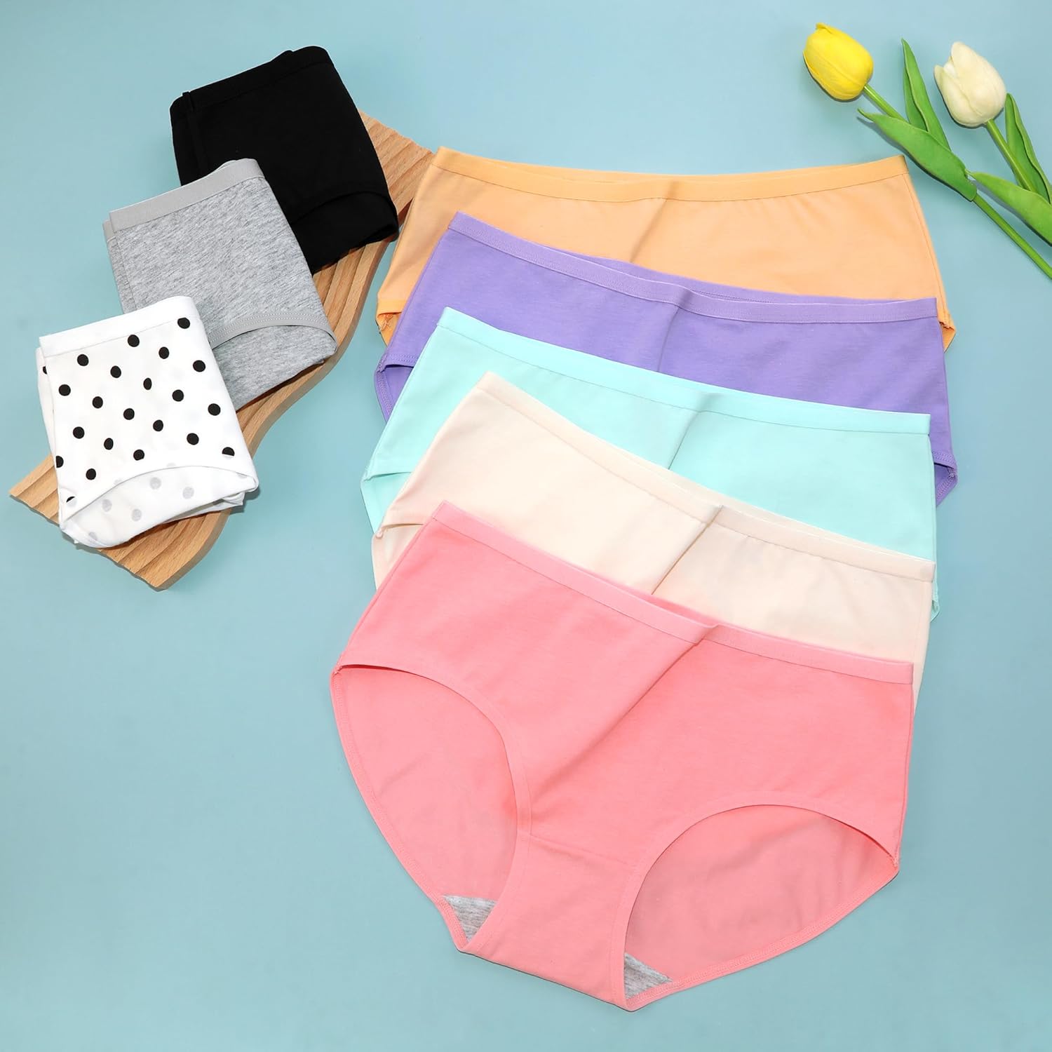 Girls Underwear Cotton Panties for Teens Comfort Briefs Soft Underpants Multipack - Image 6