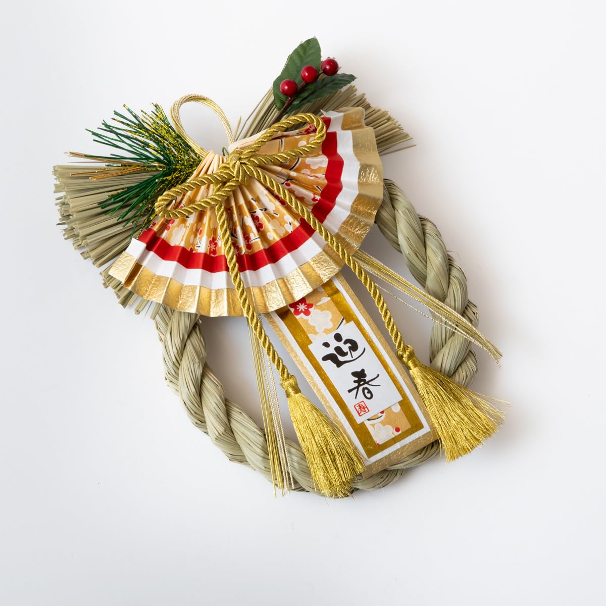 Amazon | 秀〆(Hideshime) 正月飾り しめ縄 玄関 リース 金寿 幸