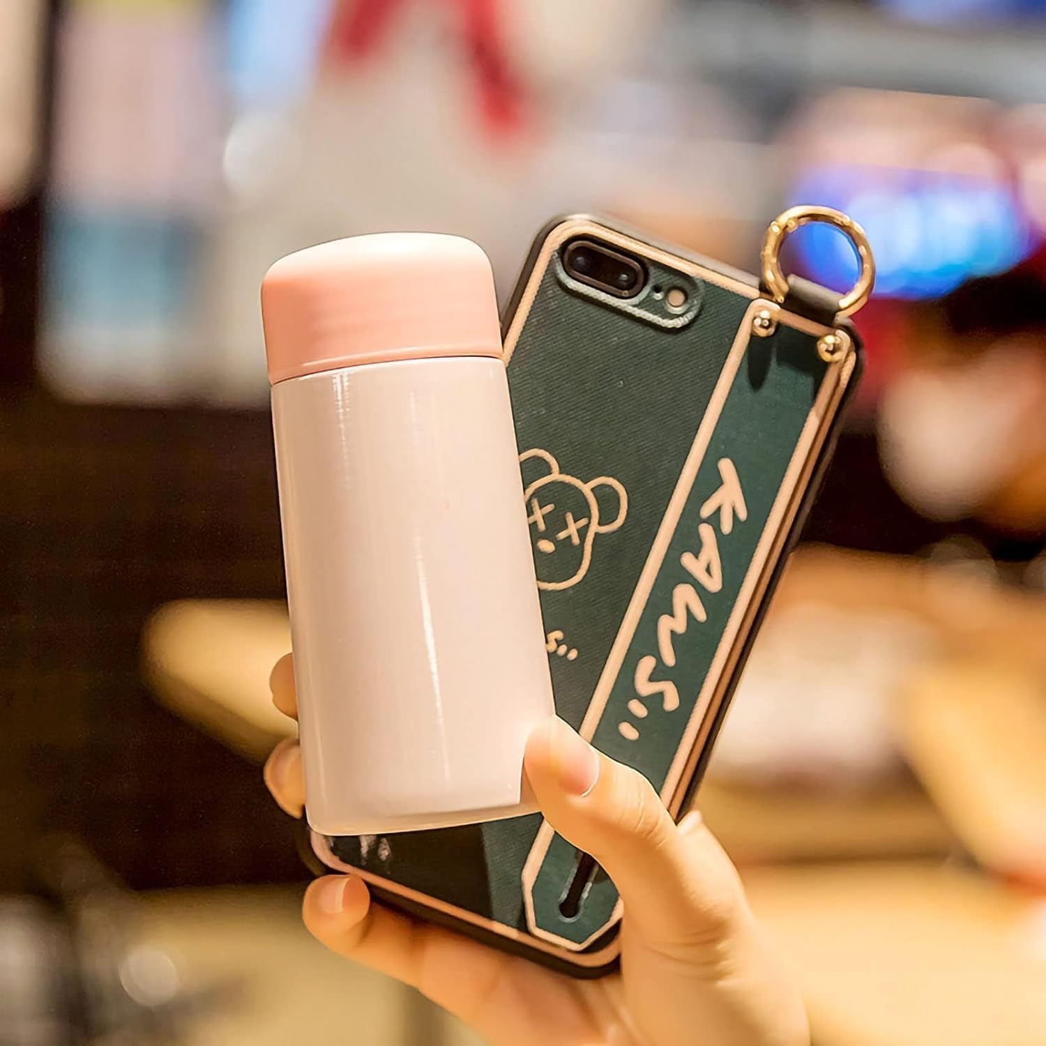 Cyrank Kids Water Bottle, 150ml Mini Metal Water Bottles Stainless Steel Vacuum Insulated Coffee Travel Mug Cute Insulated Bottle(White) - Image 9