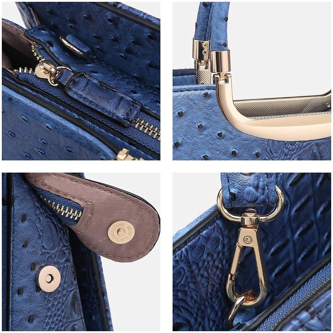 Womens Handbag Top Handle Shoulder Bag Tote Satchel Purse Work Bag with Matching Wallet - Image 5