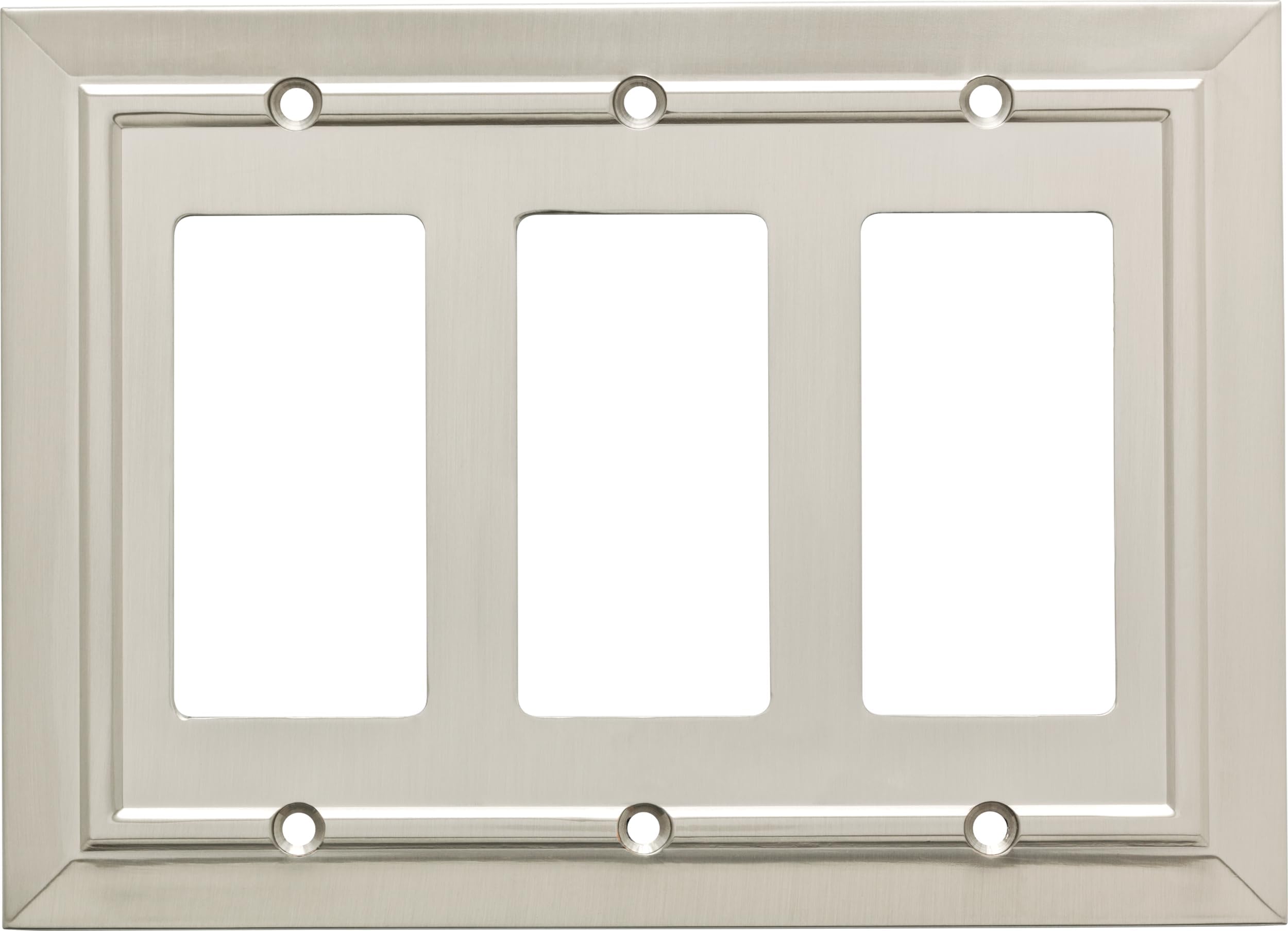 Franklin Brass W35226-SN-C Classic Architecture Triple Decorator Wall Plate/Switch Plate/Cover, Satin Nickel
