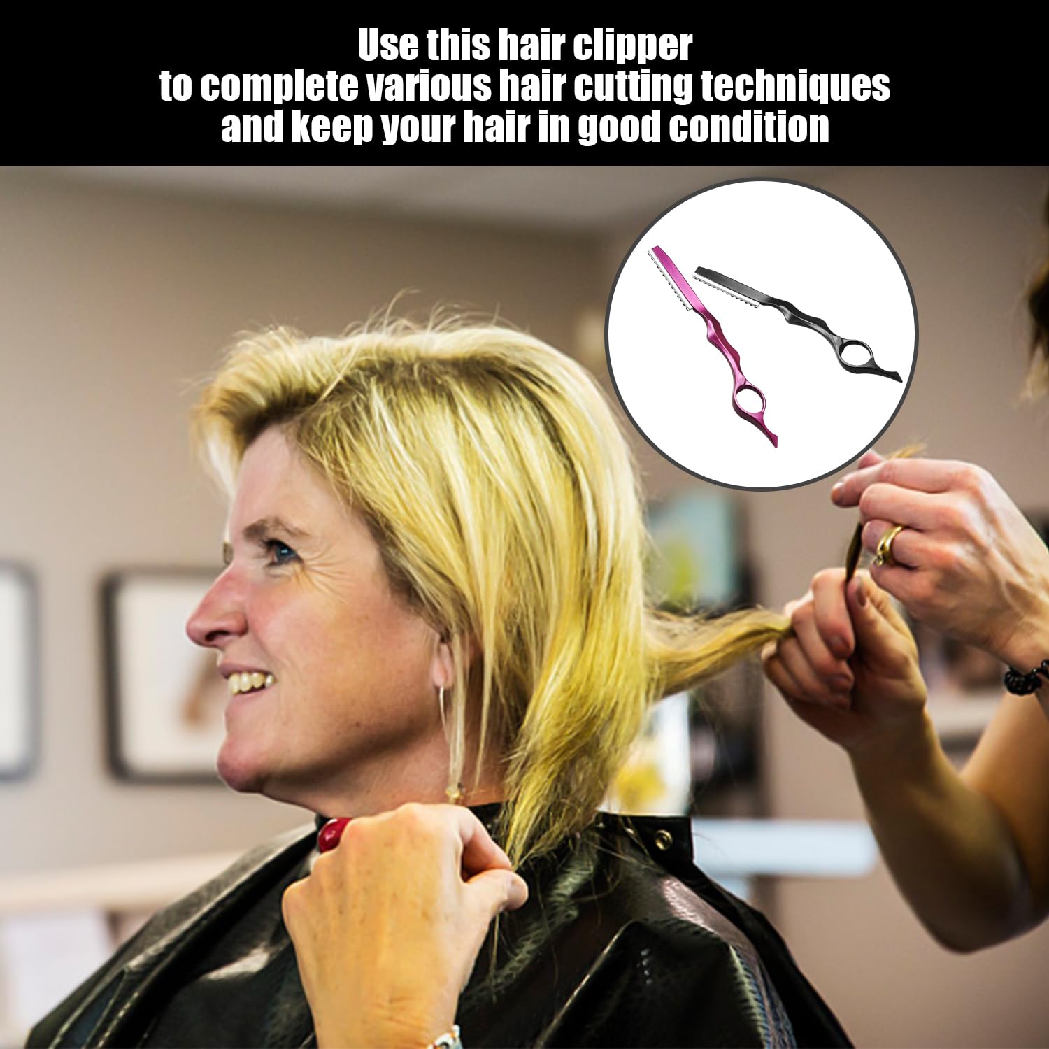Coltello Per Capelli Da 2 Pezzi, Salone Per Capelli Resistente, Utensili Da Taglio Dei Capelli, Forniture Di Barbiere, Strumenti Per Salone Per Capelli.