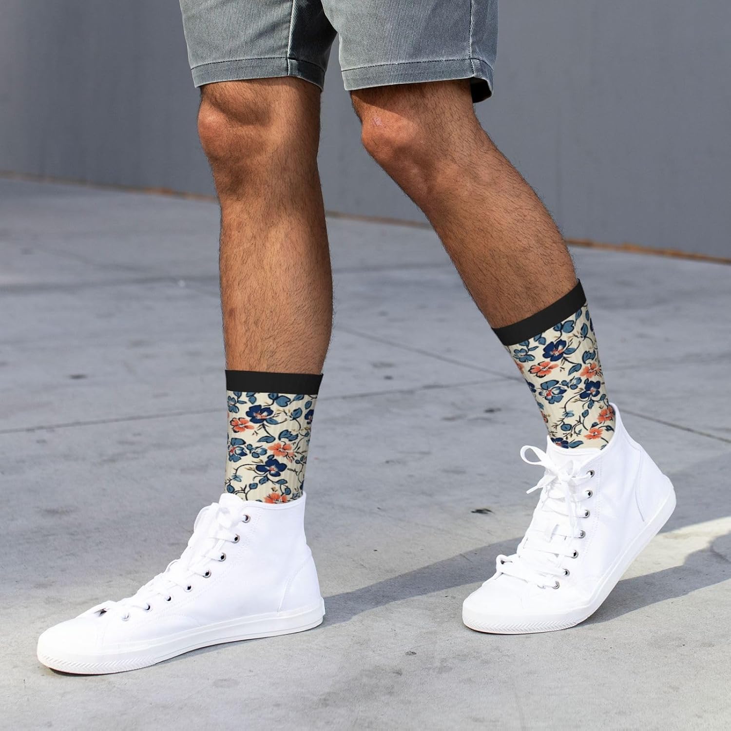 Slouchy Crew Socks for Men Women, Funny Novelty Athletic Long Tube Socks for Soccer Running Hiking Yoga Softball