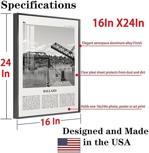 Miniatura 7 de Ballard Print Black And White, Ballard Wall Art, Ballard Poster, Ballard Photo, Ballard Wall Décor, Canvas Poster Wall Art Decor Print Picture