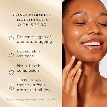 Medik8 Daily Radiance Vitamin C, 2-in-1 SPF & Face Moisturiser - 50ml | C-Tetra 7% Vitamin C Cream SPF 30, Two-in-One Moisturiser, Radiance & Protection, Energise & Protect your Skin Each Morning