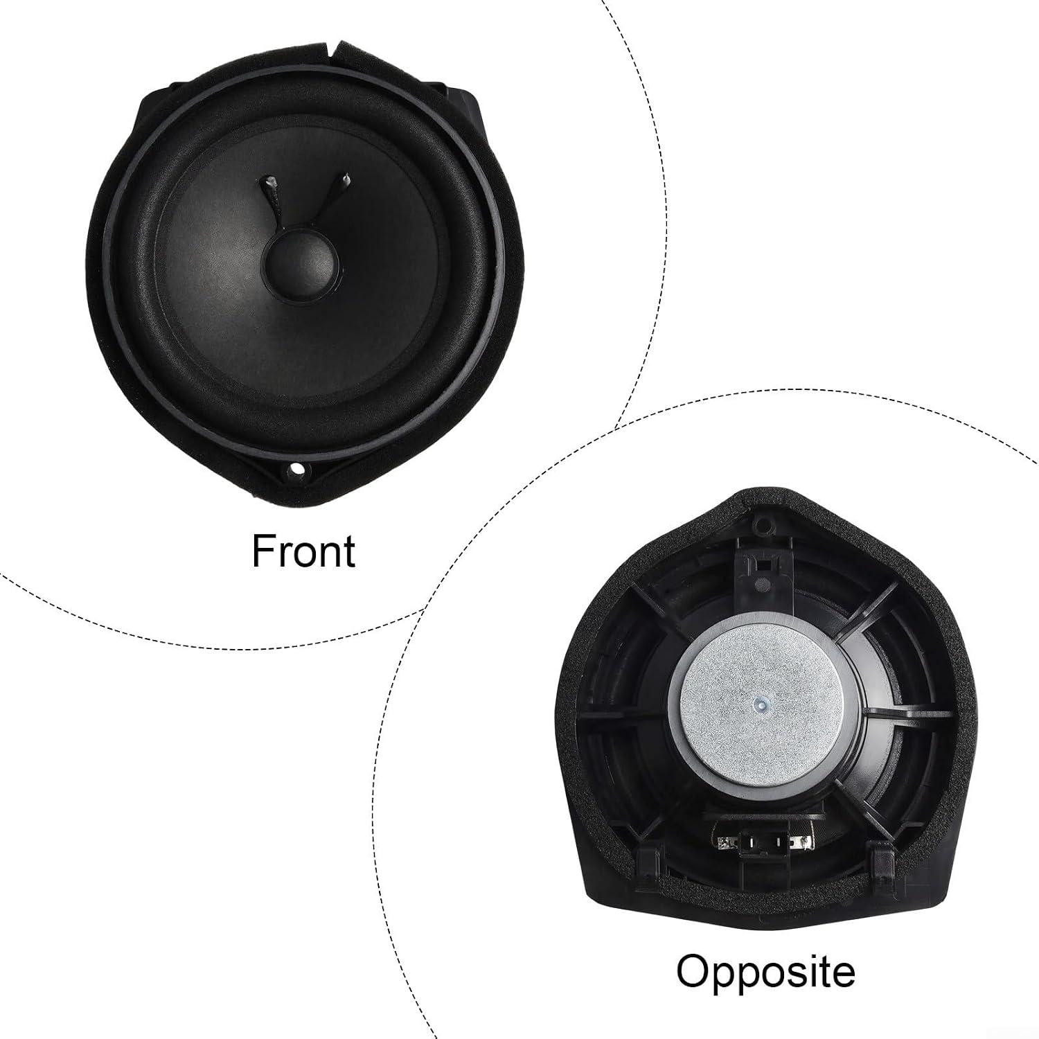Front Door Speaker Assembly For Honda For Civic 2006-2007, OEM 39120-SNA-A01, 39120-TA0-A01, ABS Metal Car Interior Trim Replacement Part Black