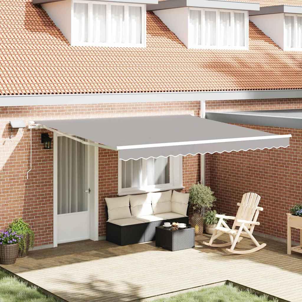 Auvent rétractable gris clair créez de l'ombre sur votre terrasse