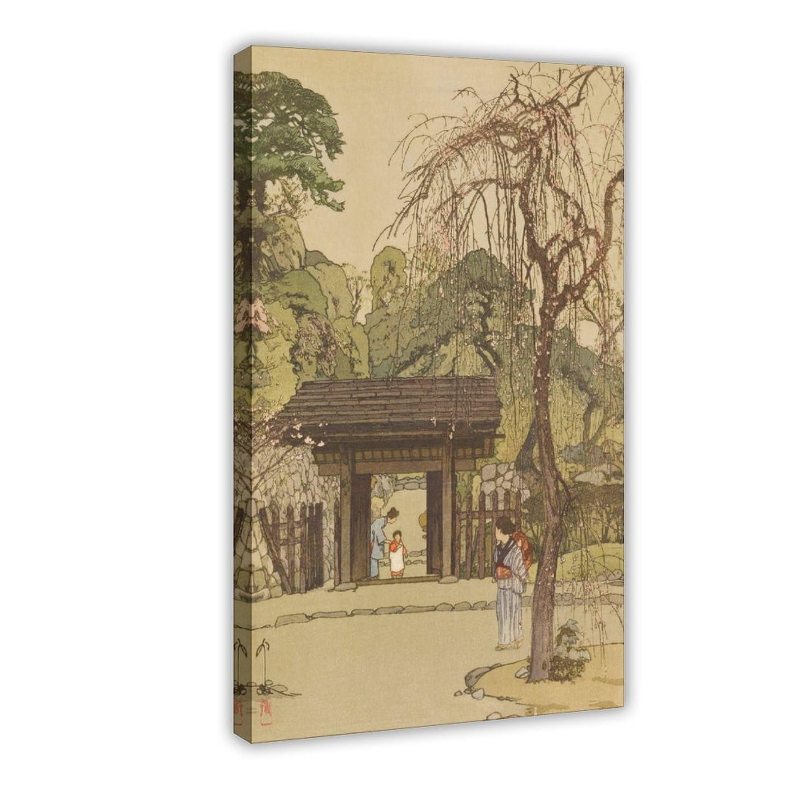 Dfjyjfgjj Yoshida Hiroshi,Plum Gateway,Japanese Painting, Wall Decoration Poster Family Bar Restaurant Garage Cafe Art Sign Gift 16" L X 24" W