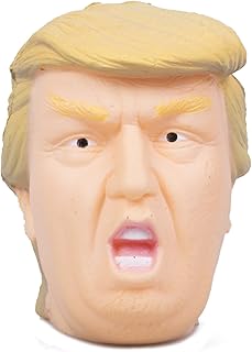 Play Visions Donald Trump Squash & Toss Political Head - Create All Kinds Of Facial Expressions By Squeezing His Head! - Throw It With Your Friends Or Keep It On Your Desk As Funny Office Decor