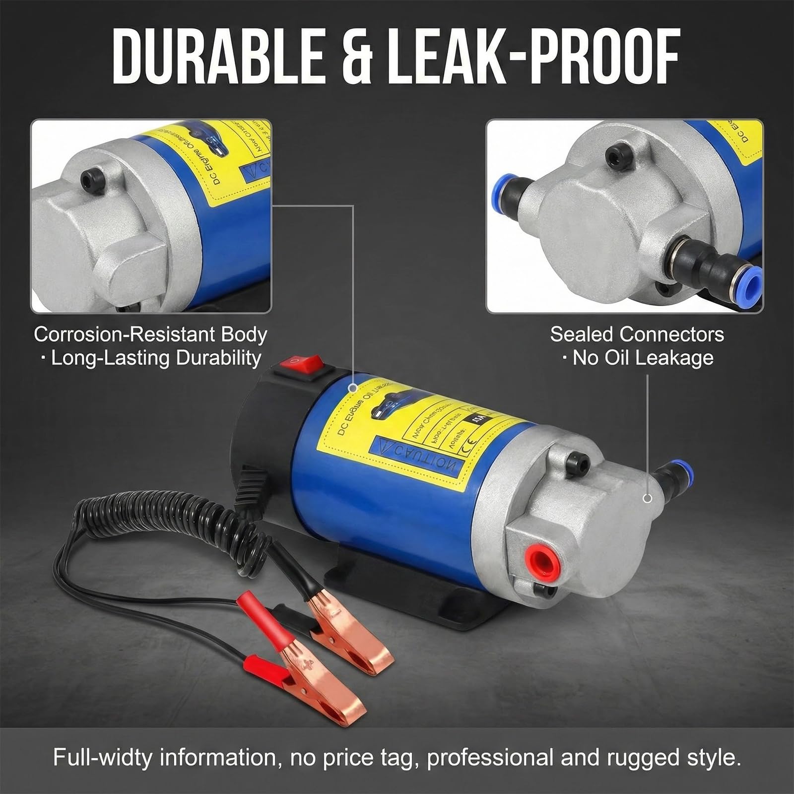Pompa di aspirazione dell'olio, 12 V, 100 W, pompa di aspirazione elettrica diesel, pompa per cambio olio, 2 – 3 l/min, pompa diesel portatile, con 3 tubi, per auto, moto, barca, camion
