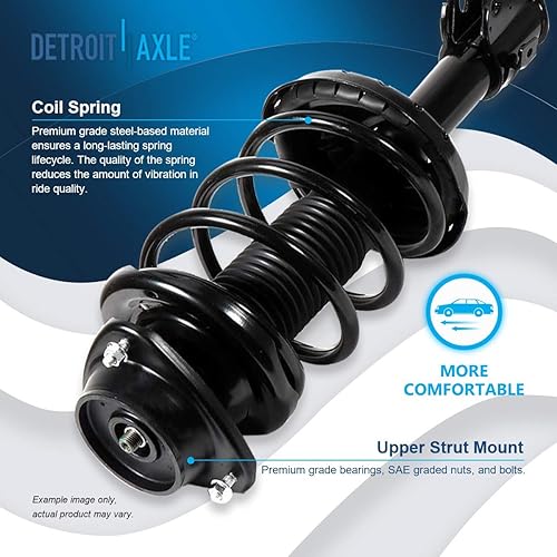 Miniatura 1564 de Detroit Axle - Kit de suspensión delantera de 10 piezas para Chevy Aveo Aveo5 Pontiac G3 Wave 2 Ready Struts Assembly 2 Enlaces de barra