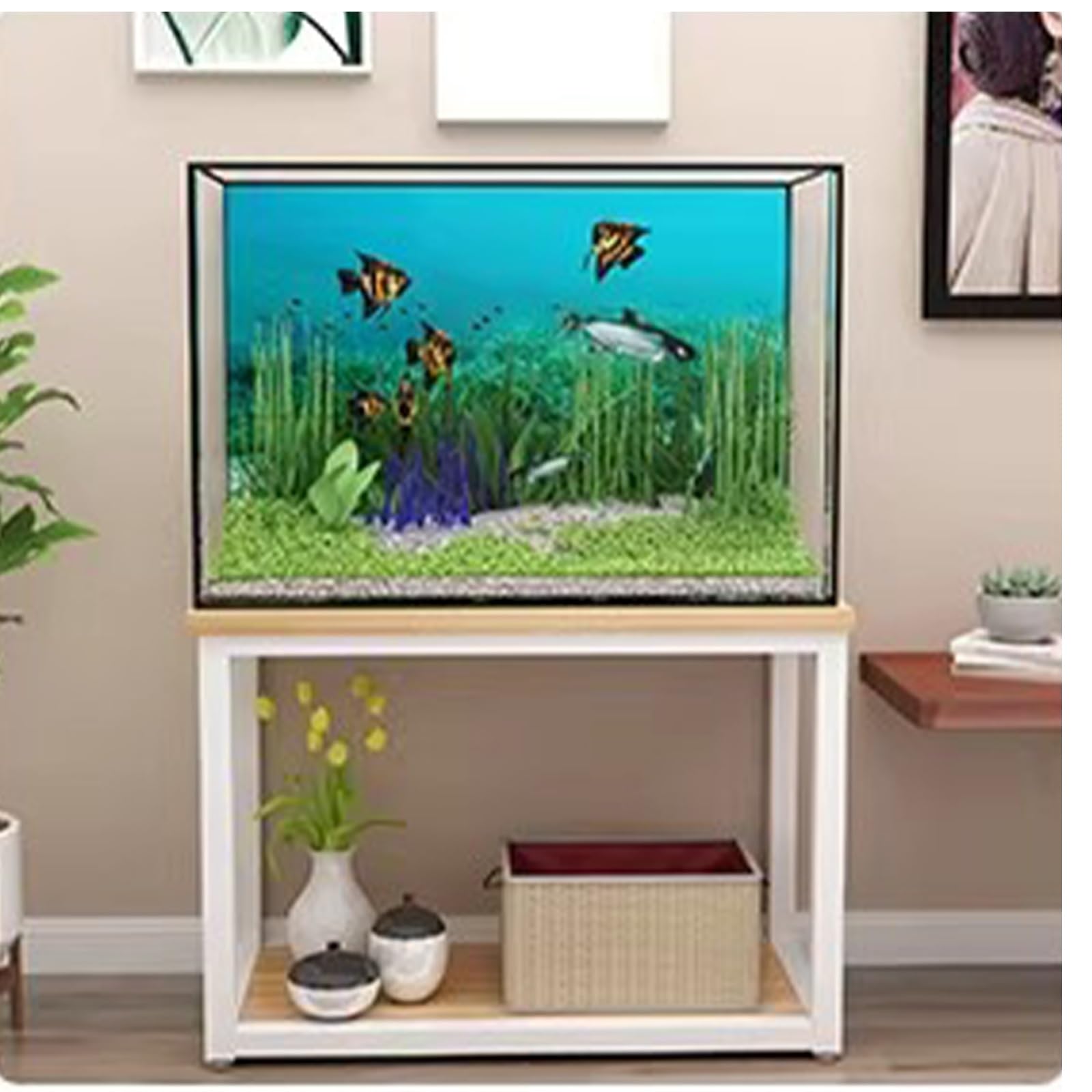 Support d'aquarium double couche stable anti-usure pour éviter les chutes