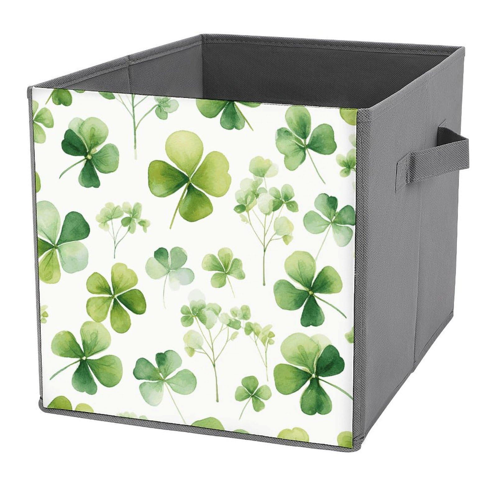 NONHAI Collapsible Storage Bins with Dual Handles Fabric Storage Basket Foldable Cubes Organizer Baskets Clover Storage Boxes for Organizing Clothing Cube Storage Organizer Bins