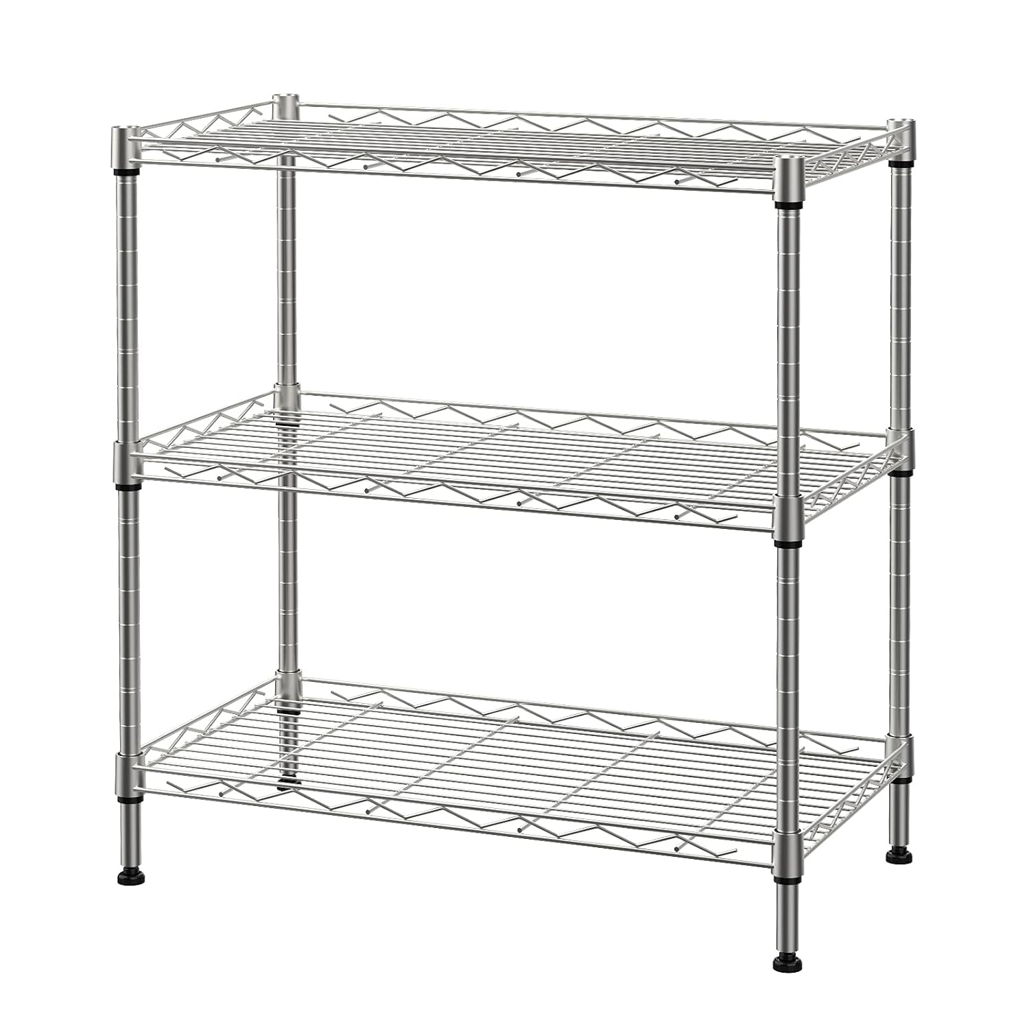 SINGAYE 3 Shelf Wire Shelving Unit Adjustable Storage Shelving 21.26”W