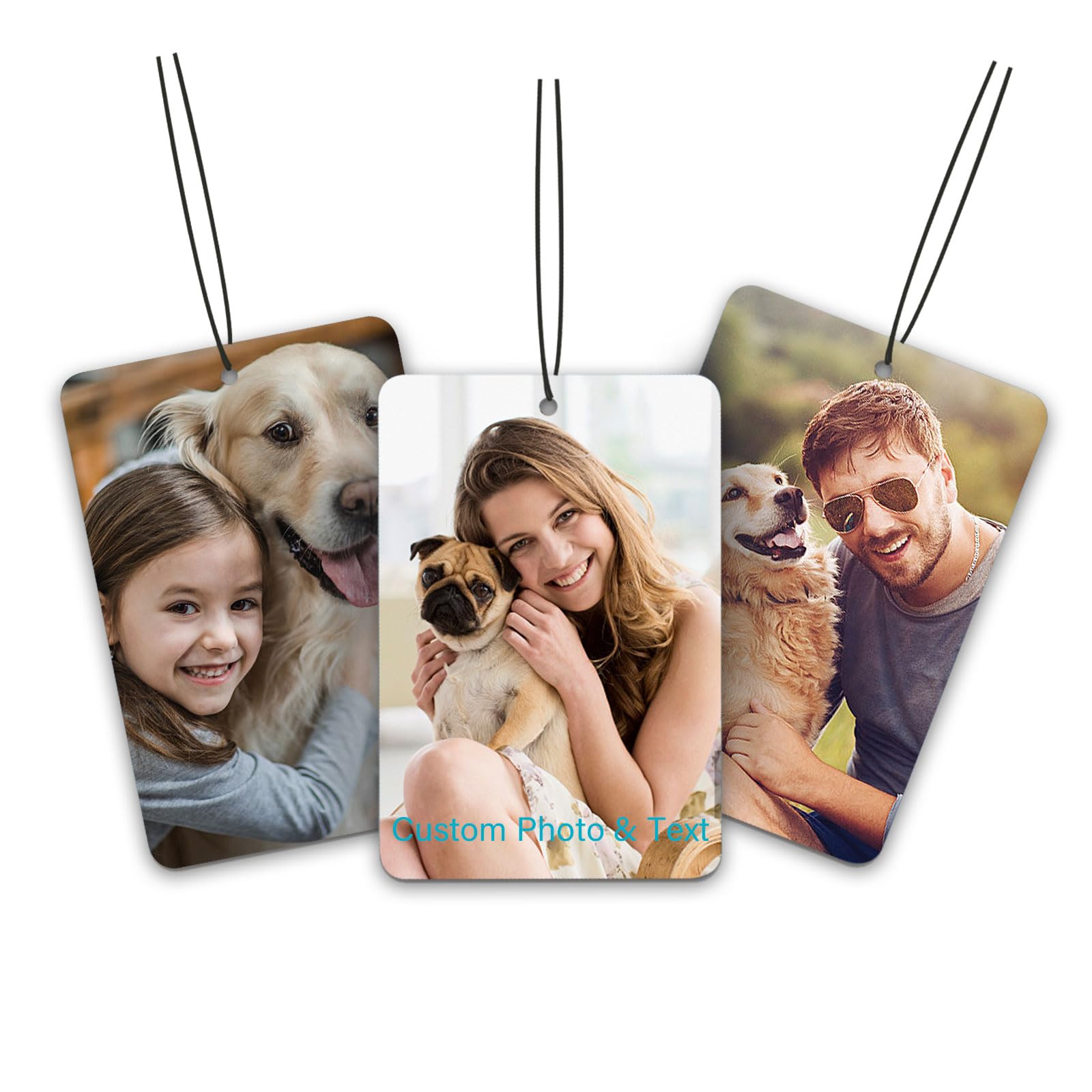 Custom Air Freshener for Car - Double Sided Photo Personalized Car Scents Air Freshener, Smell Air Fresheners With Picture for Wardrobe, Bathroom,Hanging Ornaments (2 Count (Pack of 1))