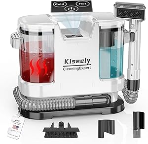 Aspiradora Agua Tapiceria Limpiador, con calentamiento instantáneo, 600W potente succión y limpieza profunda para alfombras, sofás, coches y mascotas (ML1)