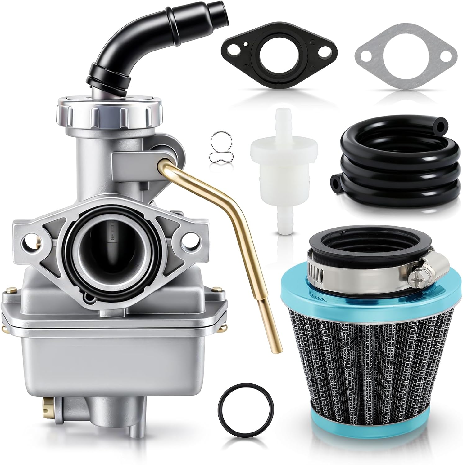 AUTOKAY PZ20 Carburetor Kit for 49cc-125cc Chinese ATV Quad Go Kart SUNL TAOTAO Honda CRF50F - Incl Gaskets Air Filter